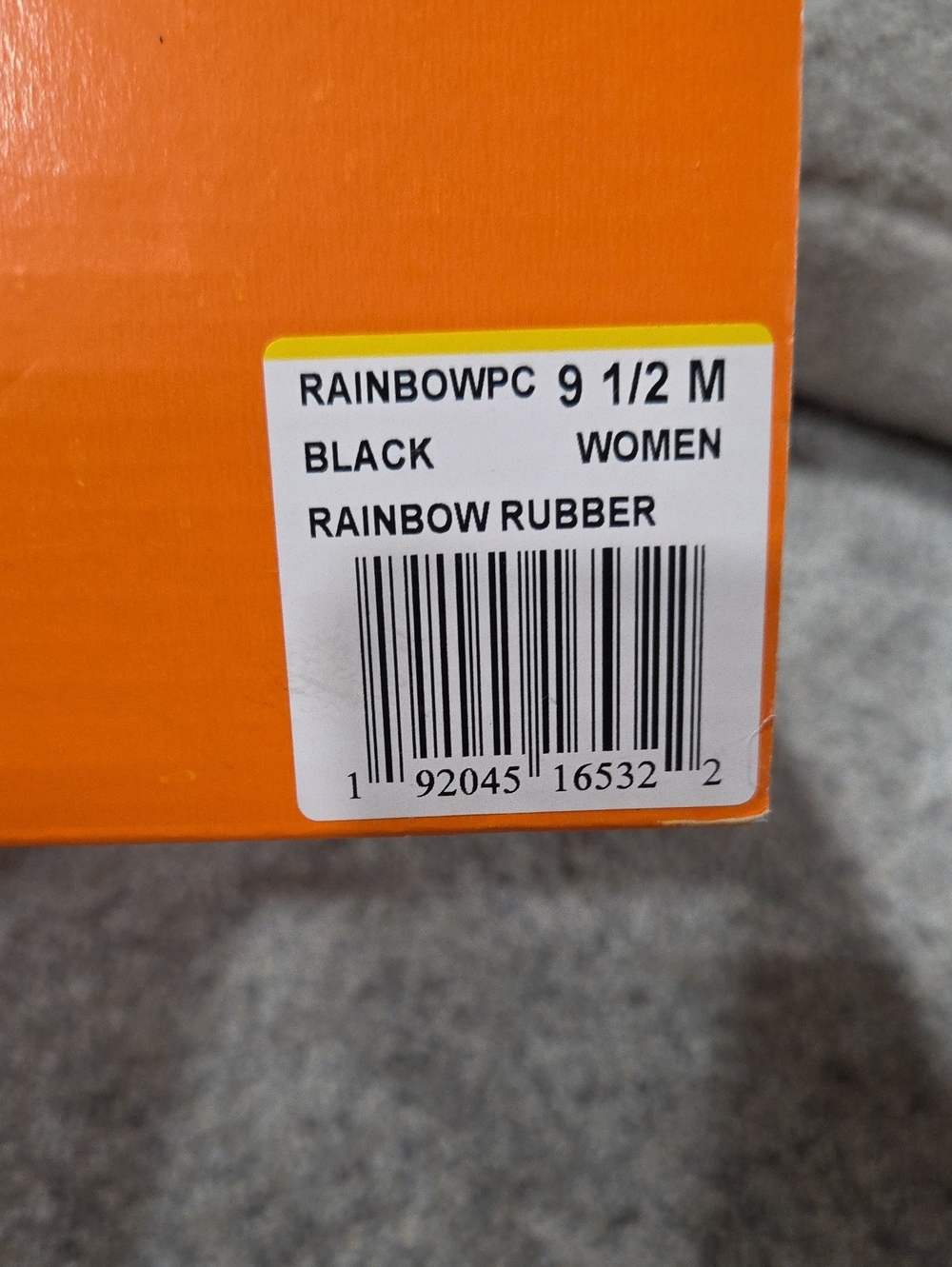 Rocket Dog Women's Black Rainbow Rubber Boots with Orange Box